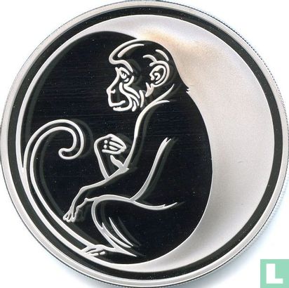Russia 3 rubles 2004 (PROOF) "Year of the Monkey" - Image 2