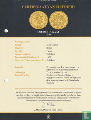 Holland Gouden Dukaat 1586 Replica - Image 3