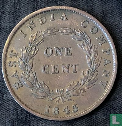 East India Company 1 cent 1845 - Image 1