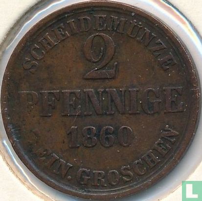 Brunswick-Wolfenbüttel 2 pfennige 1860 - Image 1