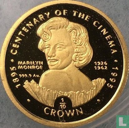 Gibraltar 1/10 crown 1996 (PROOF) "Centenary of the cinema - Marilyn Monroe" - Image 2