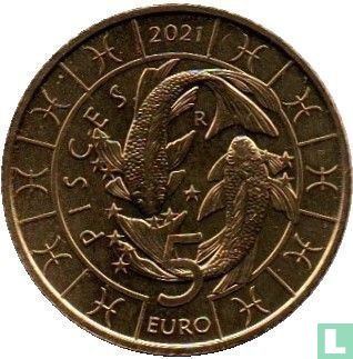 San Marino 5 euro 2021 "Pisces" - Afbeelding 1
