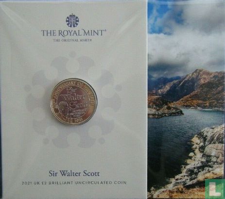 Verenigd Koninkrijk 2 pounds 2021 (folder) "250th anniversary Birth of Sir Walter Scott" - Afbeelding 1