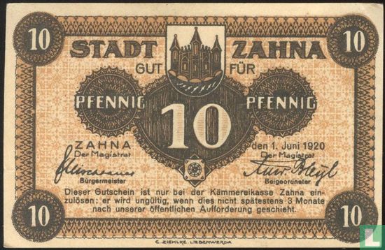 Zahna, Stadt - 10 Pfennig 1920 - Bild 2