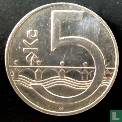 République tchèque 5 korun 1993 - Image 2