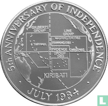 Kiribati 10 dollars 1984 "5th anniversary of Independence" - Afbeelding 1