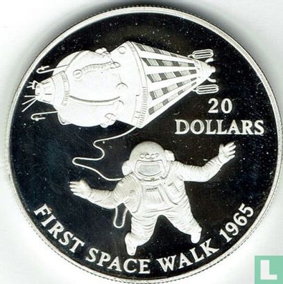 Kiribati 20 dollars 1993 (PROOF) "First space walk in 1965" - Image 2