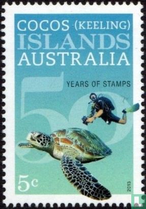50 ans de timbres des îles Cocos