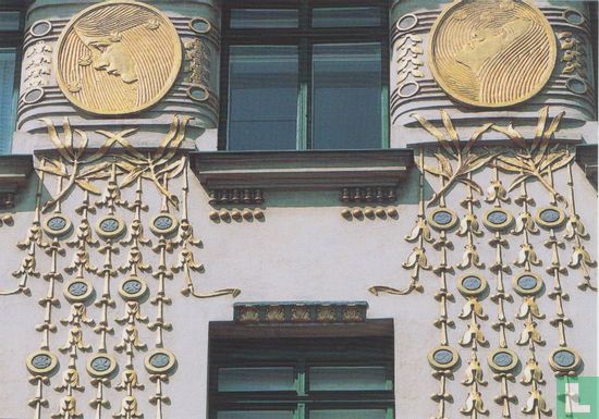 Medallion-Haus, Teilansicht der Fassade, Linke Wienzelle 38, 1898-99 - Afbeelding 1