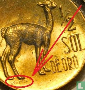 Pérou ½ sol de oro 1969 - Image 3