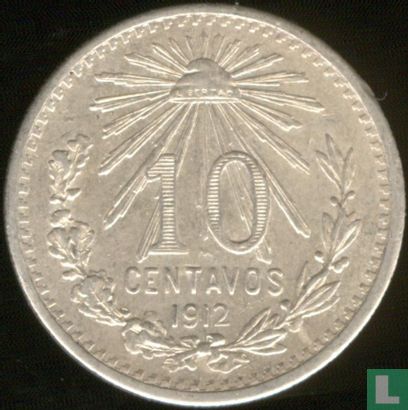 Mexico 10 centavos 1912 (type 1) - Image 1
