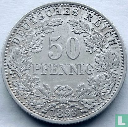 Duitse Rijk 50 pfennig 1896 - Afbeelding 1