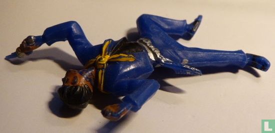 Cowboy lying with revolver (blue) - Image 2