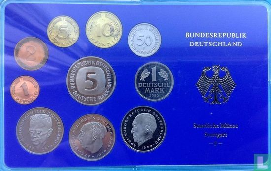 Germany mint set 1980 (F - PROOF) - Image 1