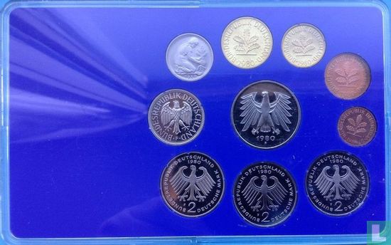 Germany mint set 1980 (F - PROOF) - Image 2