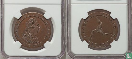 Isle of Man 1 penny 1798 - Image 3