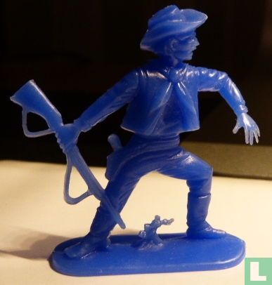 Cowboy avec pistolet (bleu) - Image 1