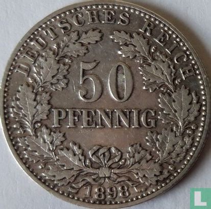 Empire allemand 50 pfennig 1898 - Image 1
