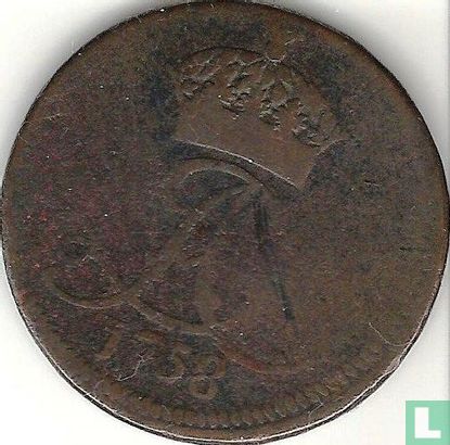 Île de Man 1 penny 1758 - Image 1