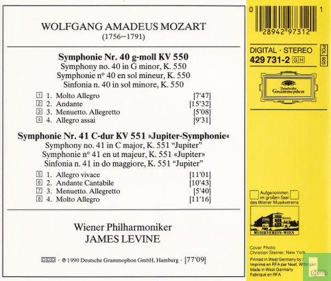 Mozart    Symphonies 40 & 41 - Image 2