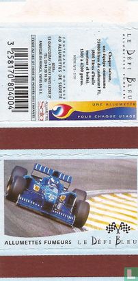 "blauwe formule 1 racewagen"
