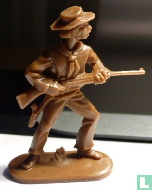 Cowboy with a gun at the ready (Brown) - Image 3