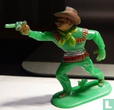 Cowboy  schietend (groen) - Afbeelding 1