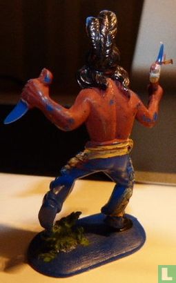 Indianer mit Tomahawk und Dolch (blau) - Bild 2