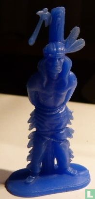 Indian tied to totem pole (blue) - Image 1