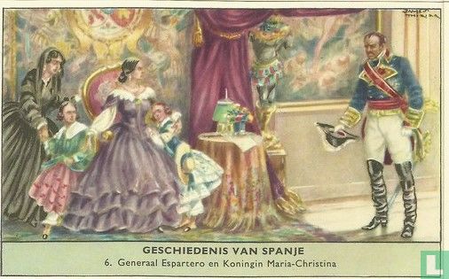 058 - 6. Generaal Espartero en Koningin Maria-Christina - Image 1