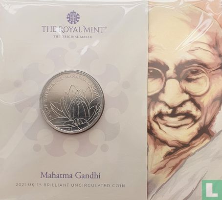 Verenigd Koninkrijk 5 pounds 2021 (folder) "75th anniversary Independence of India" - Afbeelding 1