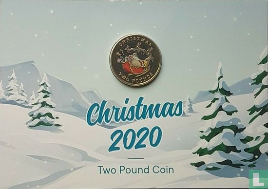 Gibraltar 2 Pound 2020 (Folder - gefärbt) "Christmas" - Bild 1