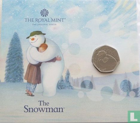 United Kingdom 50 pence 2020 (folder - colourless) "The snowman" - Image 1