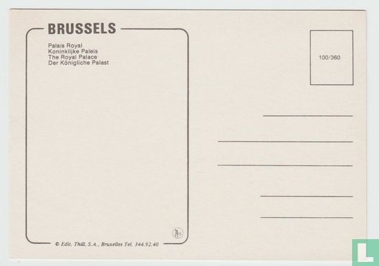 Belgium Brussels Royal Palace Palais Royal Postcard - Image 2