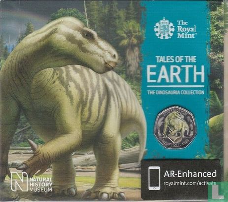 Verenigd Koninkrijk 50 pence 2020 (folder - gekleurd) "Iguanodon" - Afbeelding 1
