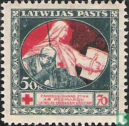 Rode kruis [blauwe achterkant] - Afbeelding 1