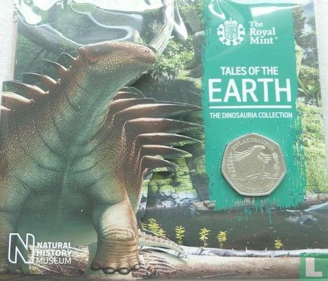 Verenigd Koninkrijk 50 pence 2020 (folder - kleurloos) "Hylaeosaurus" - Afbeelding 1