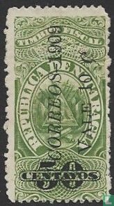 Tax stamps with overprint