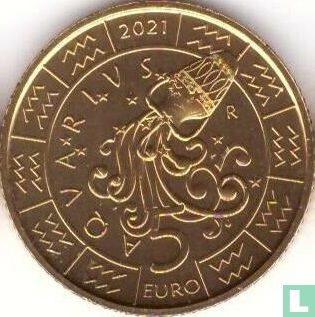 San Marino 5 euro 2021 "Aquarius" - Afbeelding 1