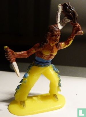 Indianer mit Messer und Fackel (gelb) - Bild 3