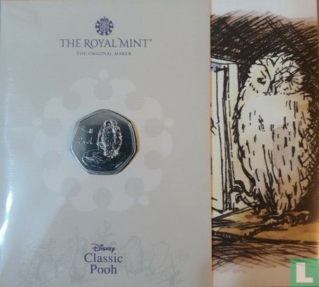 United Kingdom 50 pence 2021 (folder - colourless) "95th anniversary First publication of Winnie the Pooh - Owl" - Image 1