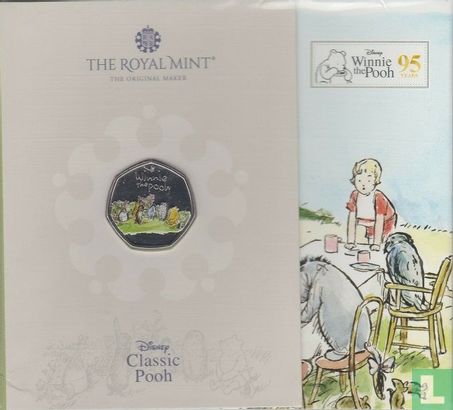 United Kingdom 50 pence 2021 (folder - coloured) "95th anniversary First publication of Winnie the Pooh - Winnie the Pooh & Friends" - Image 1