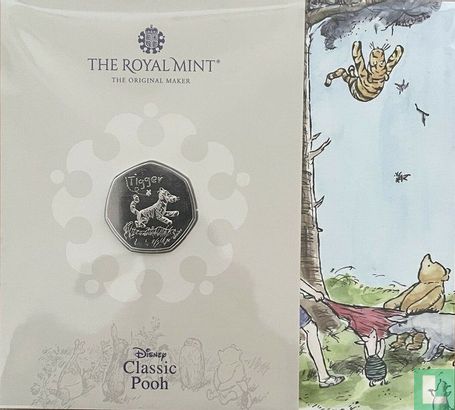 United Kingdom 50 pence 2021 (folder - colourless) "95th anniversary First publication of Winnie the Pooh - Tigger" - Image 1