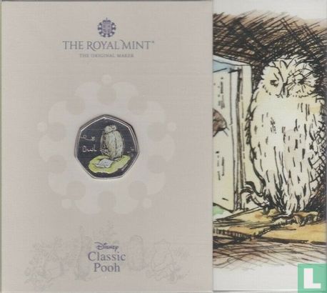 Verenigd Koninkrijk 50 pence 2021 (folder- gekleurd) "95th anniversary First publication of Winnie the Pooh - Owl" - Afbeelding 1