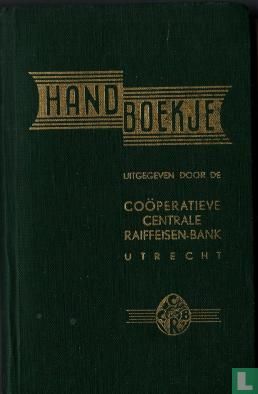 Handboekje Cooperatieve Centrale Raffeissen-Bank Utrecht - Afbeelding 1