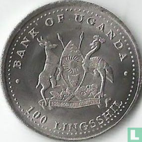 Ouganda 100 shillings 2004 (acier nickelé) "Monkey with elf-like ears" - Image 2