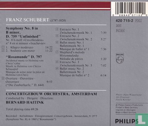 Schubert    Symphony no. 8 - Afbeelding 2