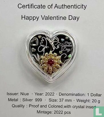 Niue 1 dollar 2022 (PROOF) "Happy Valentine's day" - Image 3