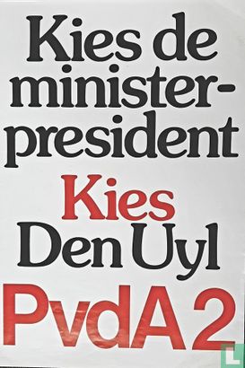 Kies de ministerpresident - Kies Den Uyl - Afbeelding 1