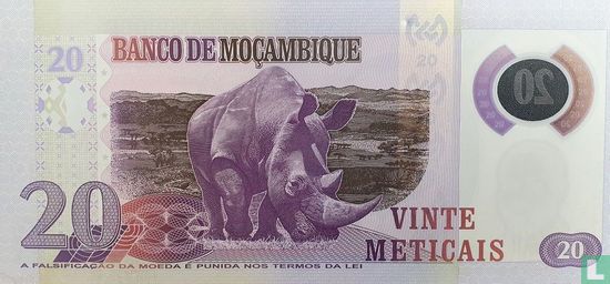 Mozambique 20 Meticais - Afbeelding 2